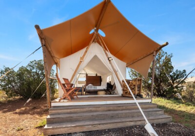 Exterior View of a Deluxe Tent at Under Canvas Grand Canyon