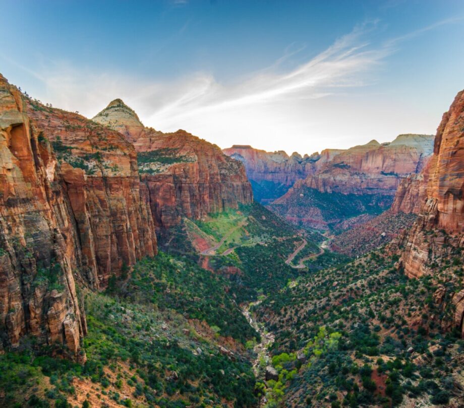 The view from Canyon Overlook Trail in Zion National Park.
