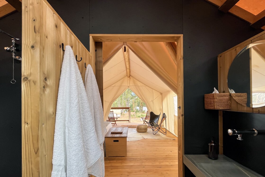 Bathroom at Under Canvas YOsemite