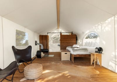 Stargazer Tent Interior at Under Canvas Columbia River Gorge