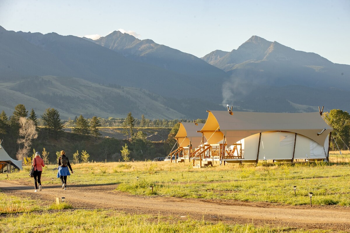 Hikers at North Yellowstone