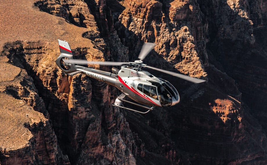Helicopter over the Grand Canyon.
